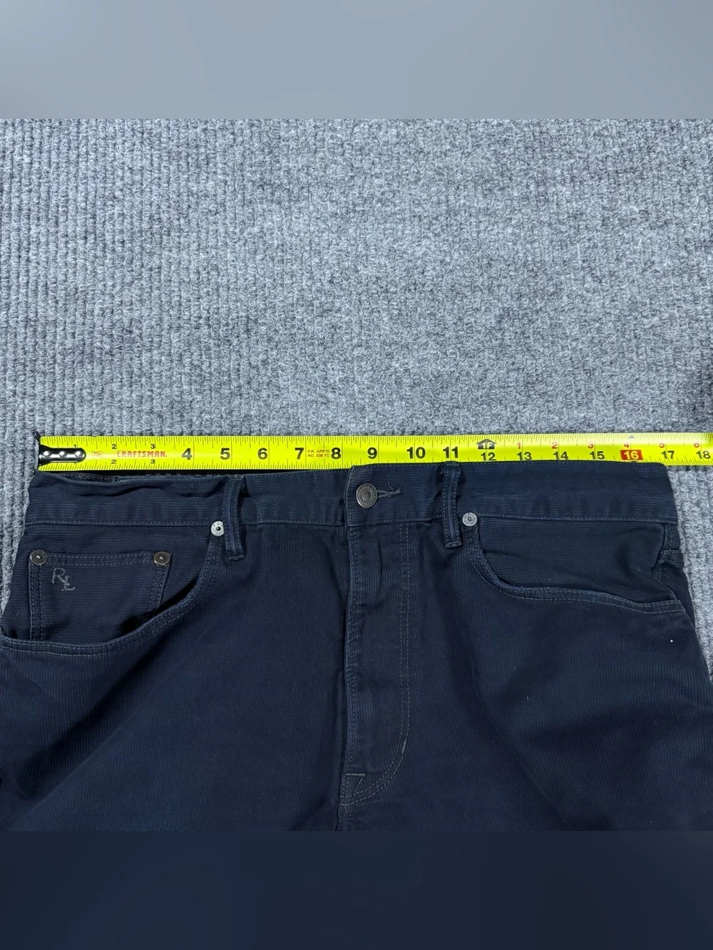 Polo Ralph Lauren Varick Slim Straight Pants Navy Blue Corduroy Men's 33x32